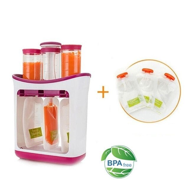 Food Squeezer Station - Food Maker for Infant Baby with Storage Bags