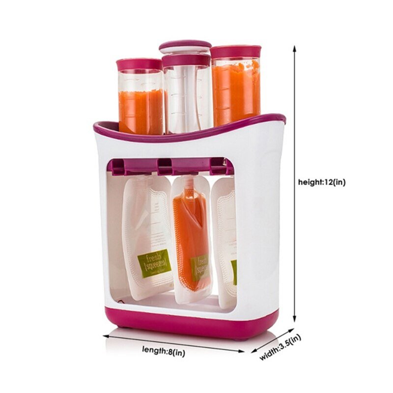 Food Squeezer Station - Food Maker for Infant Baby with Storage Bags