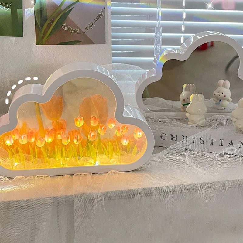Forever Cloud Mirror Tulips - DIY Tulip Night Light