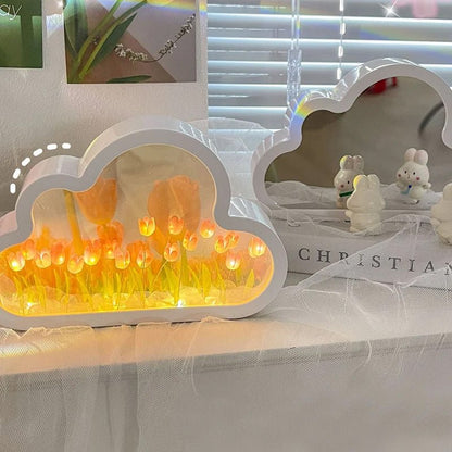 Forever Cloud Mirror Tulips - DIY Tulip Night Light