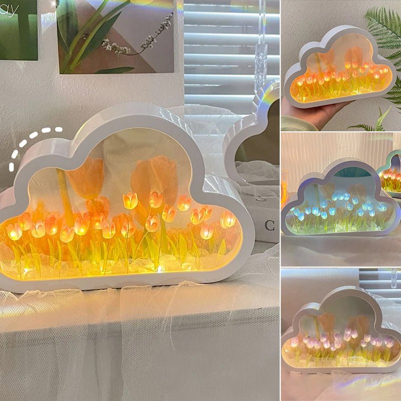 Forever Cloud Mirror Tulips - DIY Tulip Night Light