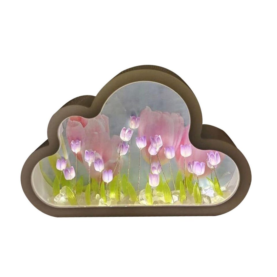 Forever Cloud Mirror Tulips - DIY Tulip Night Light