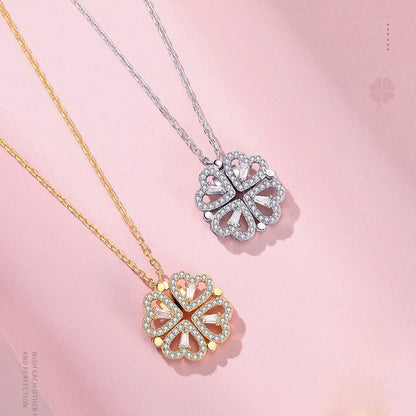 Four-Leaf Heart-shaped Necklace