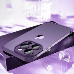 Frameless Bumper with Glass Lens Protector -  Shockproof Phone Cover On iPhone 11 and 14 Series