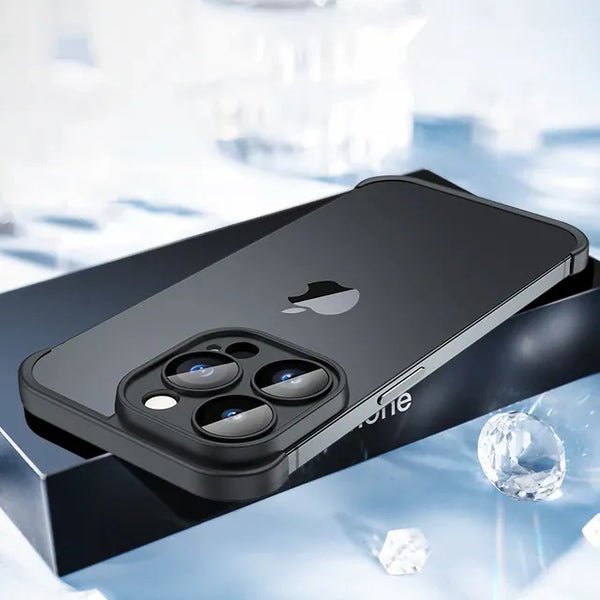 Frameless Bumper with Glass Lens Protector -  Shockproof Phone Cover On iPhone 11 and 14 Series