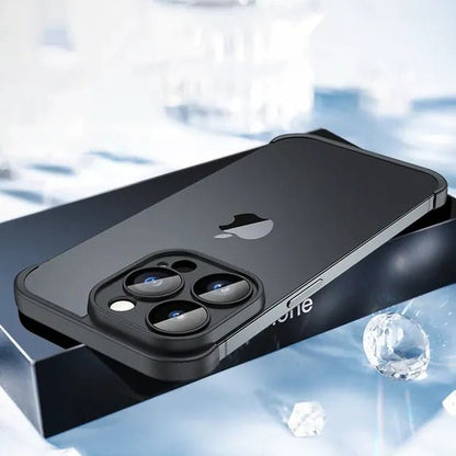 Frameless Bumper with Glass Lens Protector -  Shockproof Phone Cover On iPhone 11 and 14 Series