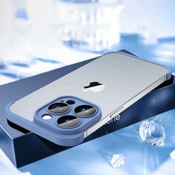 Frameless Bumper with Glass Lens Protector -  Shockproof Phone Cover On iPhone 11 and 14 Series