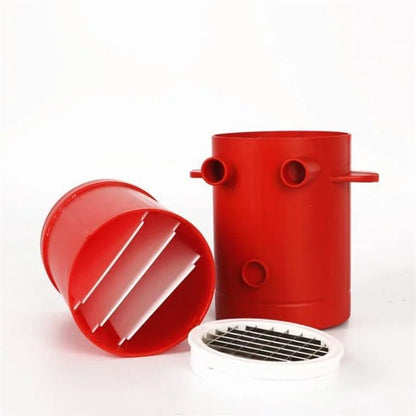 French Fry Potato Cutter - 2 in 1 Instant Red French Fries Maker Cutter for Home Kitchen