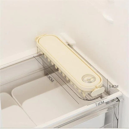 Fridge Storage Boxes With Lids - Stackable Transparent Dumpling Storage Box