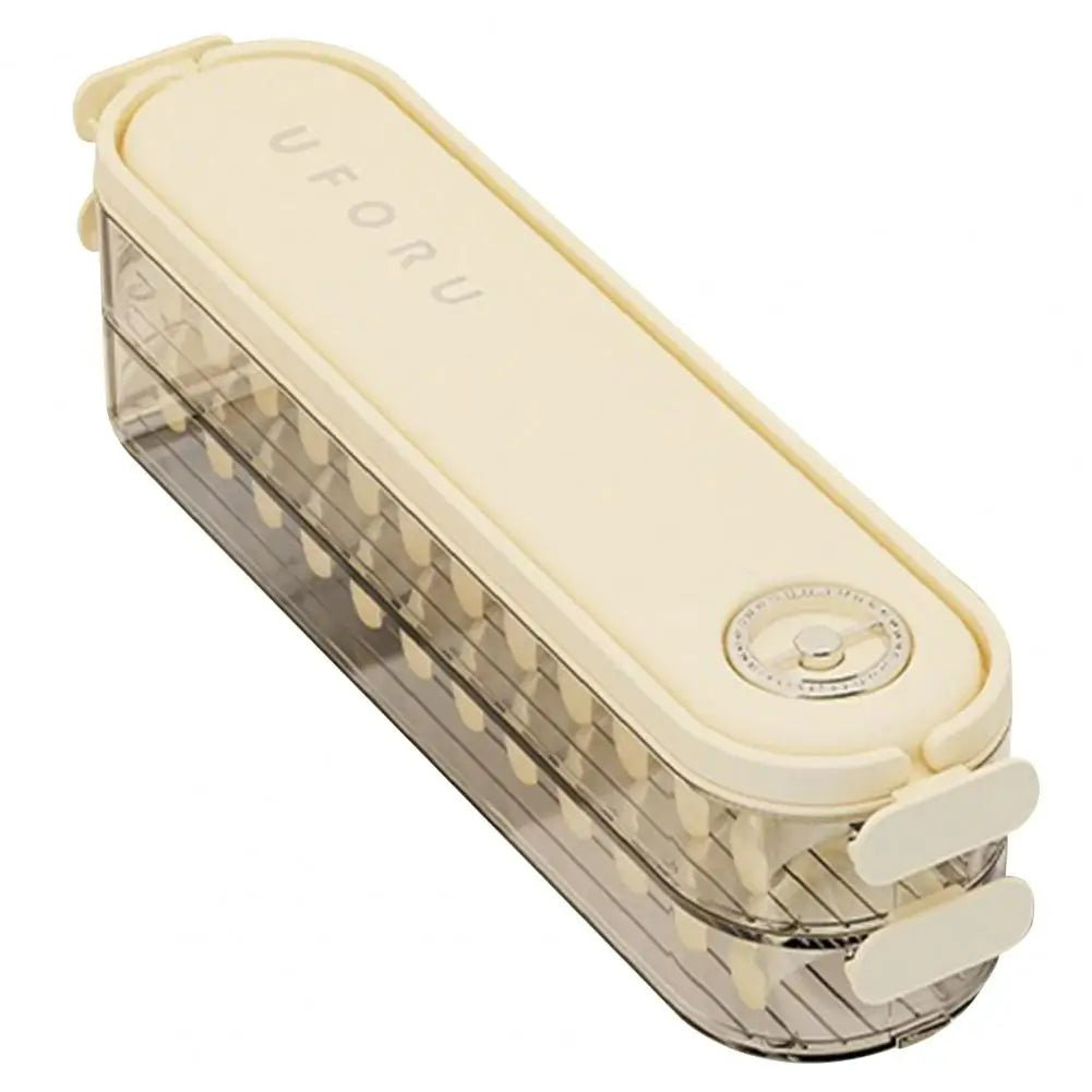 Fridge Storage Boxes With Lids - Stackable Transparent Dumpling Storage Box