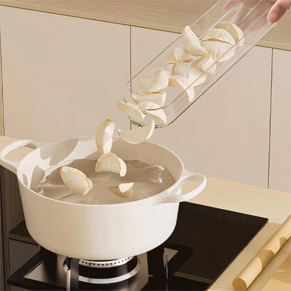 Fridge Storage Boxes With Lids - Stackable Transparent Dumpling Storage Box