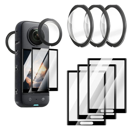 Tempered Glass Screen Protector for Insta360 X3 – Full HD Clear Coverage, Scratch-Resistant Lens Film for Long-Lasting Camera Protection