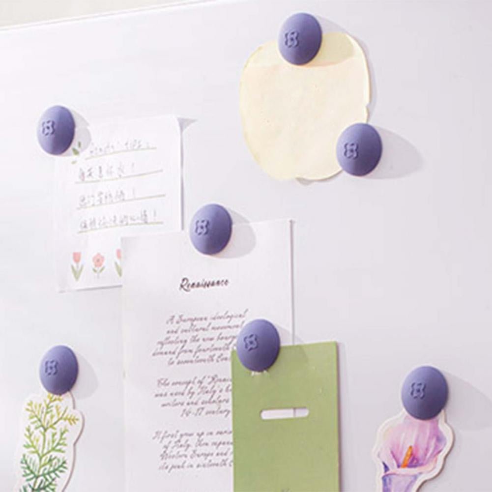 Fruit Fridge Magnets – 3D Grape & Pea Acrylic Suction Stickers for Creative Home Décor