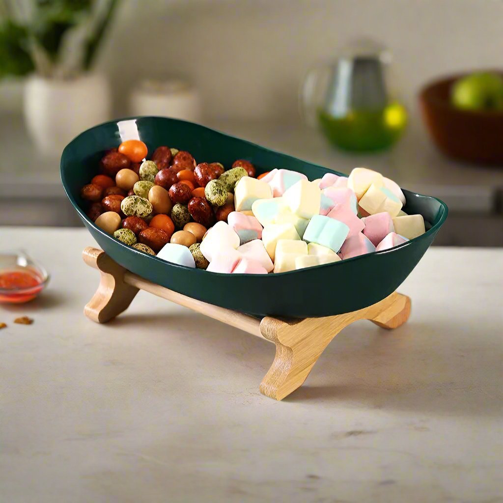 Fruit & Snack Layer Serving Tray – Stylish Wood Holder for Candy, Treats, and Party Displays – Perfect Kitchen Organizer