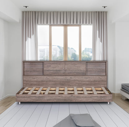 Full Size Daybed Frame with Bookcase Storage