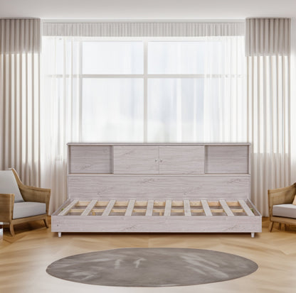 Full Size Daybed Frame with Bookcase Storage