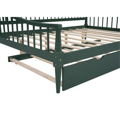 Full Size Daybed with Support Legs and Trundle