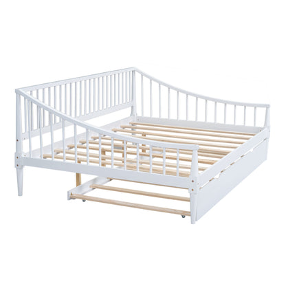 Full Size Daybed with Support Legs and Trundle