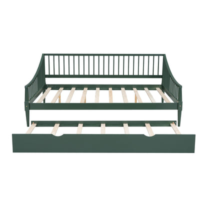 Full Size Daybed with Support Legs and Trundle