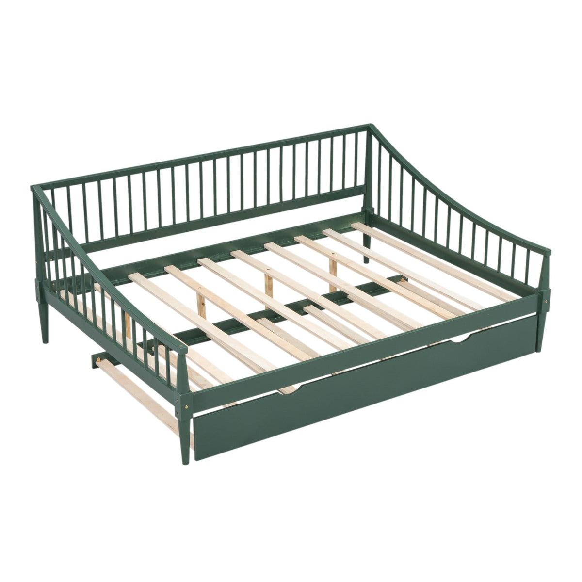 Full Size Daybed with Support Legs and Trundle