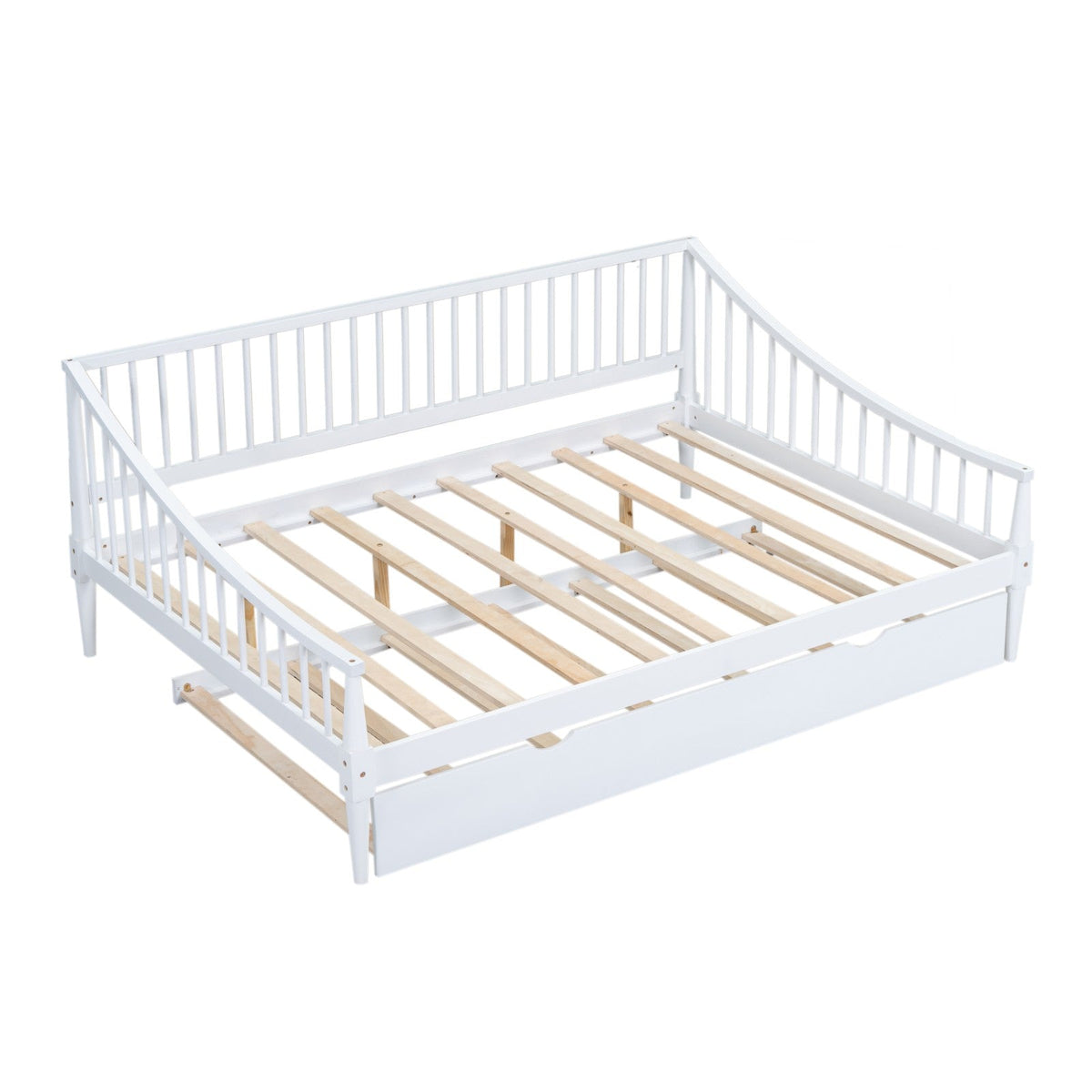 Full Size Daybed with Support Legs and Trundle