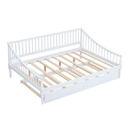 Full Size Daybed with Support Legs and Trundle