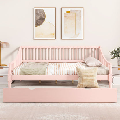 Full Size Daybed with Support Legs and Trundle