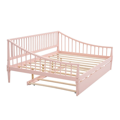 Full Size Daybed with Support Legs and Trundle