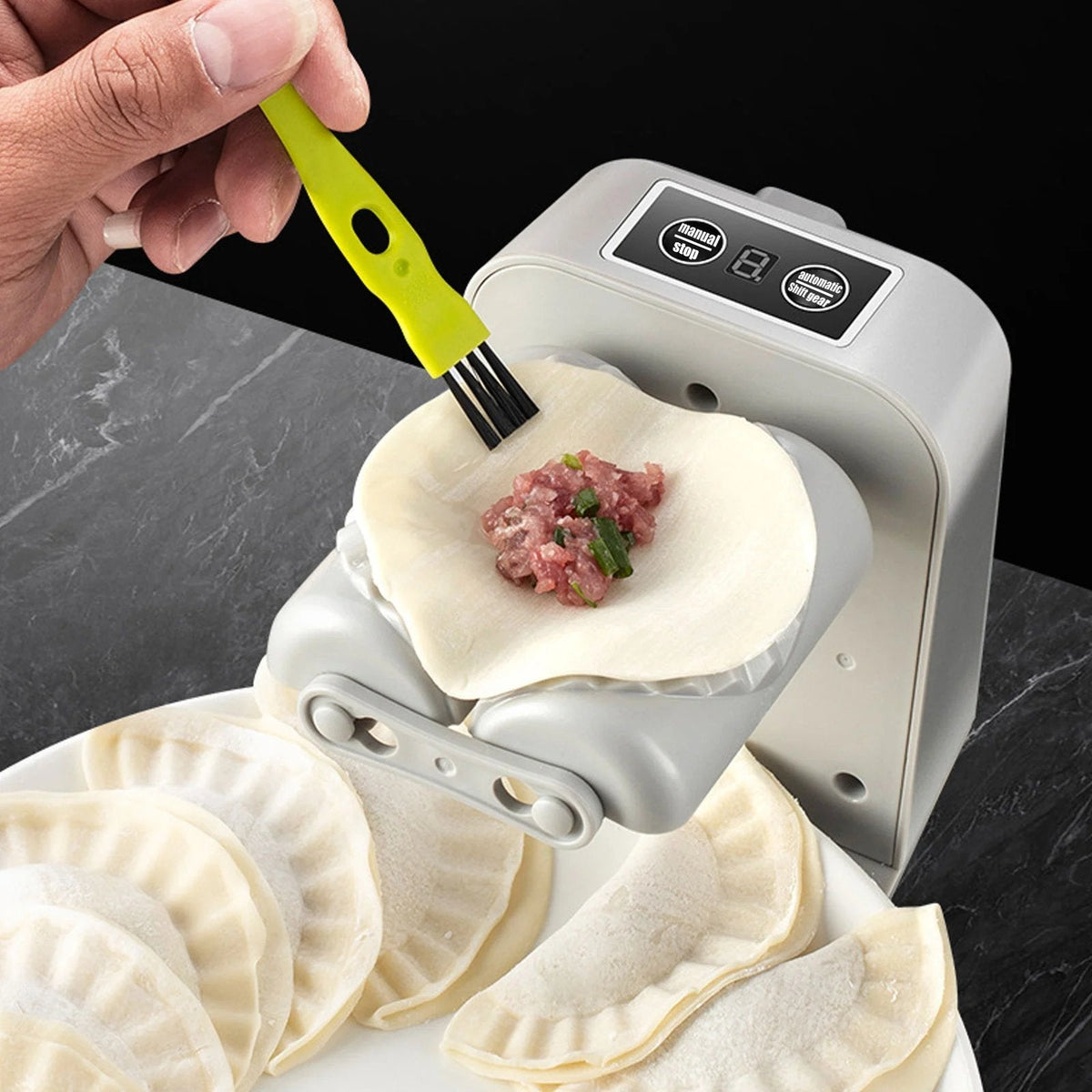 Electric Dumpling Maker – Automatic Press with 2 Auto Speeds and Manual Mode
