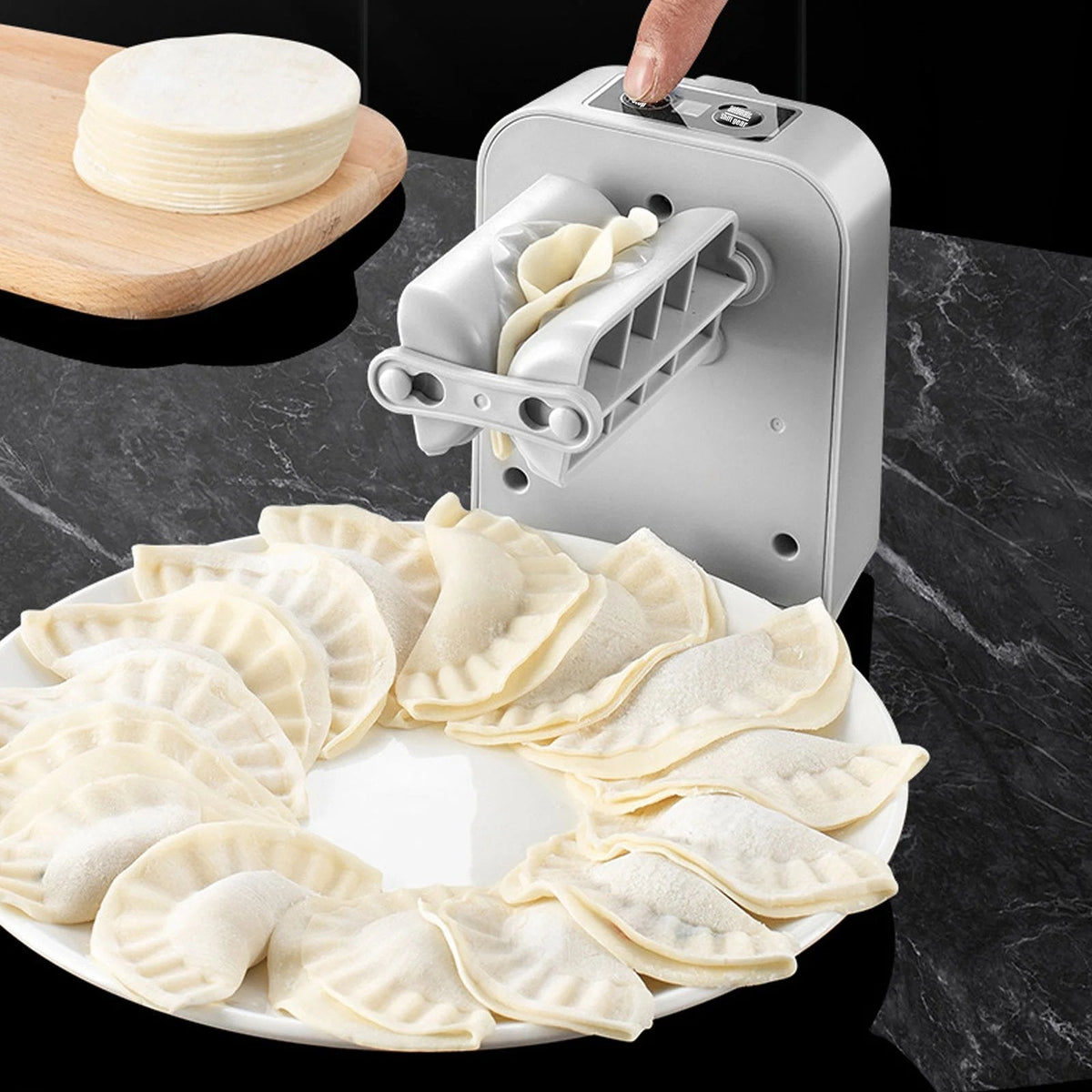 Electric Dumpling Maker – Automatic Press with 2 Auto Speeds and Manual Mode