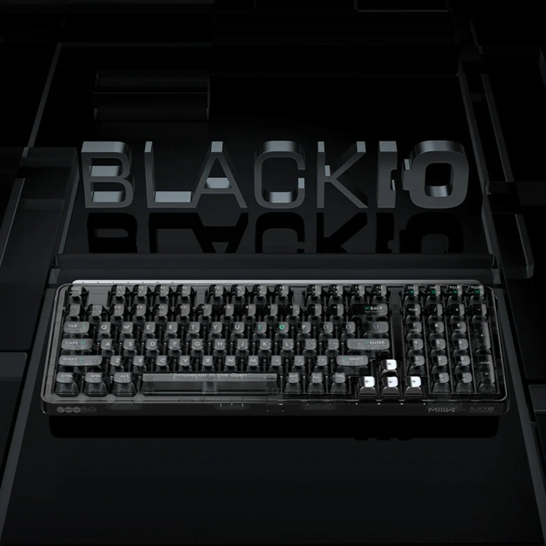 Fully Customizable RGB Aesthetic Mechanical Keyboard - Transparent Black Crystal Design