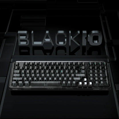 Fully Customizable RGB Aesthetic Mechanical Keyboard - Transparent Black Crystal Design