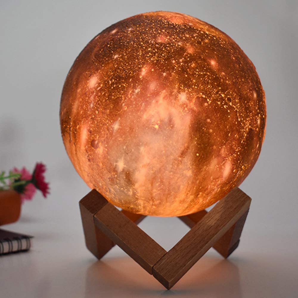 Galaxy Moon Lamp Night Light with 16 LED Colors, Touch, Remote Control