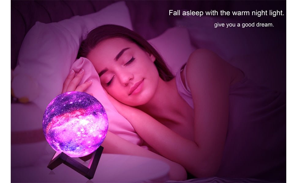 Galaxy Moon Lamp Night Light with 16 LED Colors, Touch, Remote Control