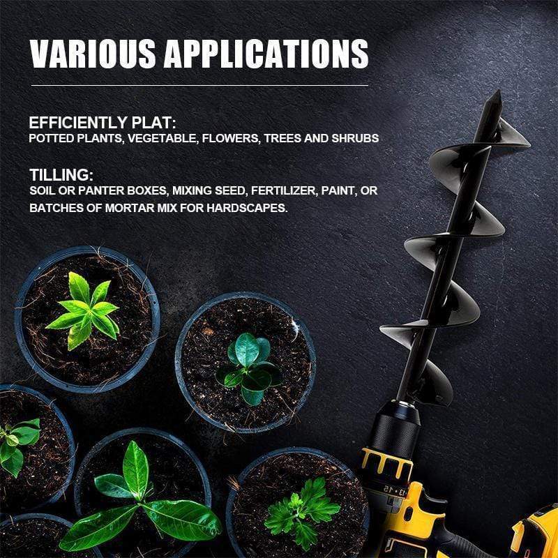 Garden Auger Spiral Drill Bit - Auger Drill Bit for Planting