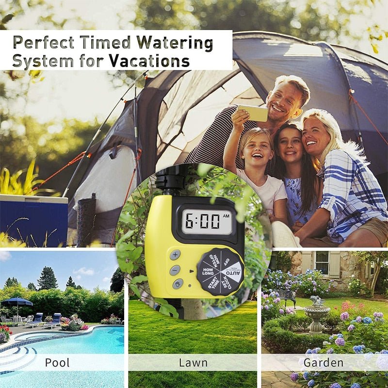 Garden Irrigation Control Timer - Automatic Watering Sprinkler System