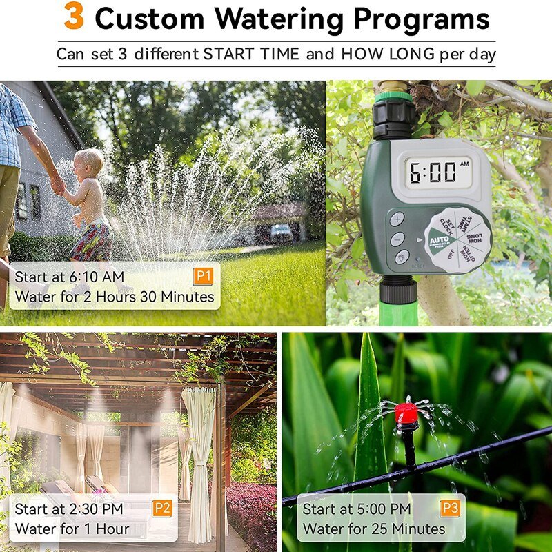 Garden Irrigation Control Timer - Automatic Watering Sprinkler System