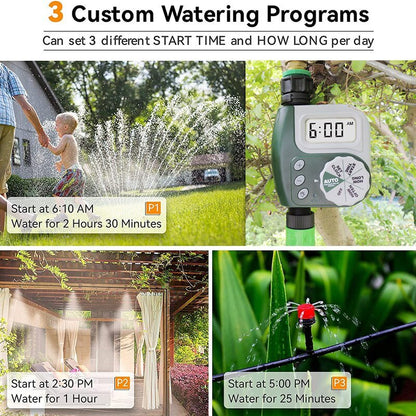 Garden Irrigation Control Timer - Automatic Watering Sprinkler System