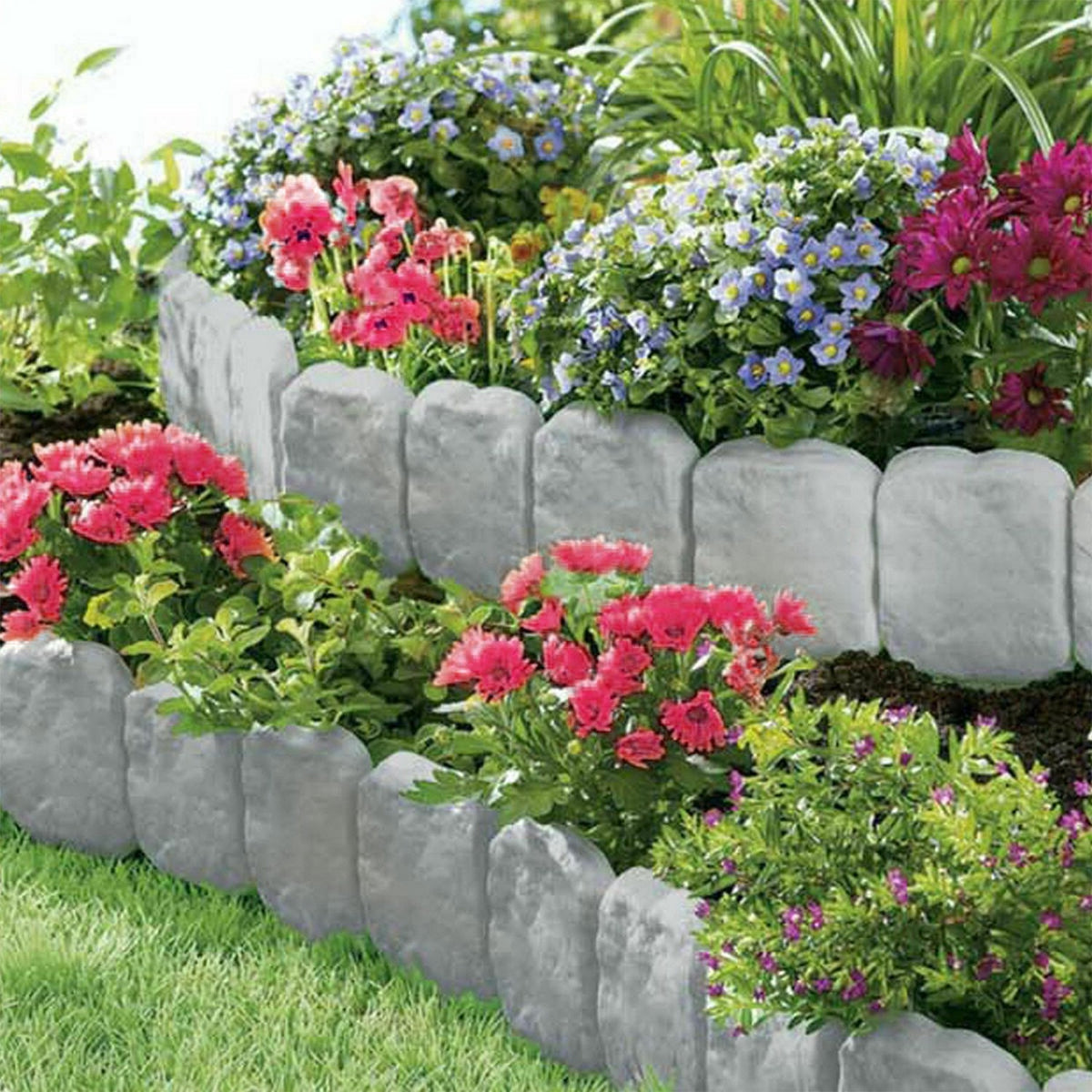 Garden Landscape Edging Border No Dig - 20pcs DIY Garden Fence