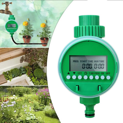 Garden Water Timer - Electric Irrigation Timer LCD Display Electronic Valve Controller