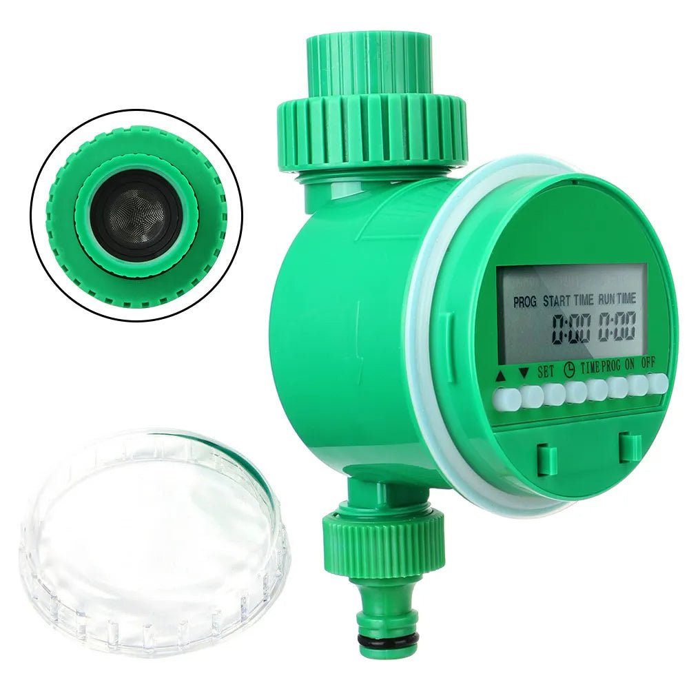 Garden Water Timer - Electric Irrigation Timer LCD Display Electronic Valve Controller