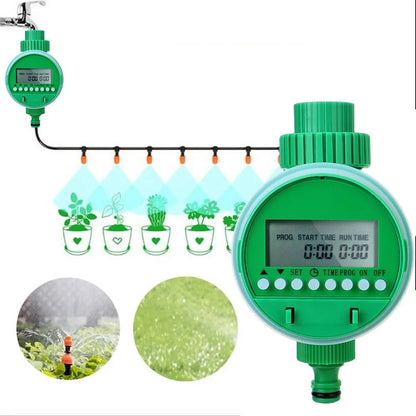 Garden Water Timer - Electric Irrigation Timer LCD Display Electronic Valve Controller