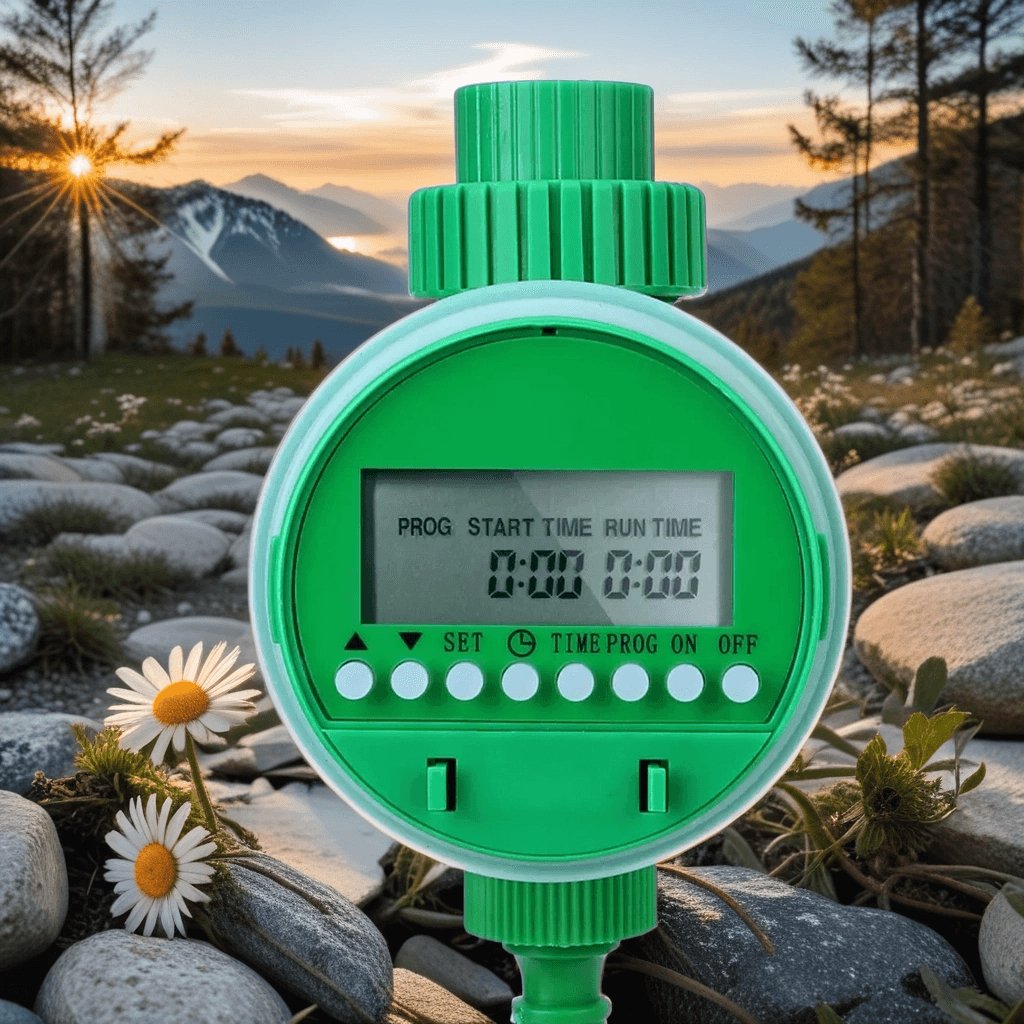 Garden Water Timer - Electric Irrigation Timer LCD Display Electronic Valve Controller