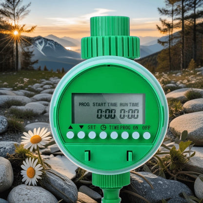 Garden Water Timer - Electric Irrigation Timer LCD Display Electronic Valve Controller