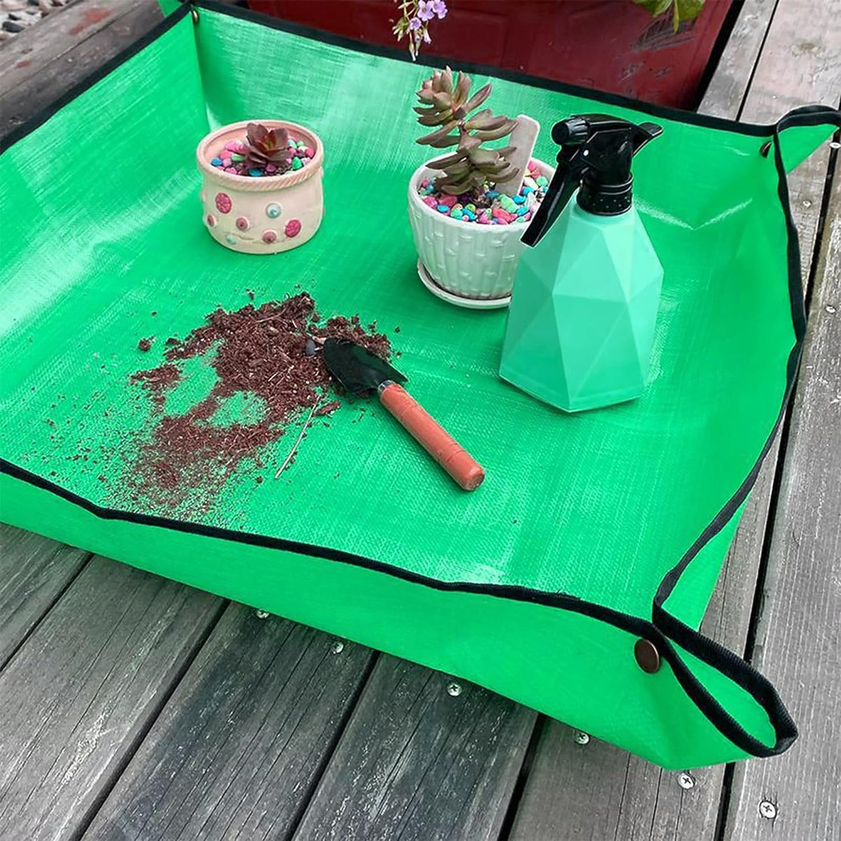 Gardening Work Mat - Repotting Mat for Indoor Plant Transplanting & Potting Soil Mess Control
