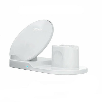 Fast Wireless Charger Dock Stand - 3 in 1  Multi-Function Charging Station