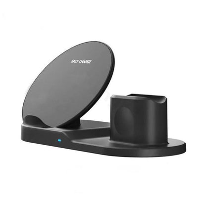 Fast Wireless Charger Dock Stand - 3 in 1  Multi-Function Charging Station