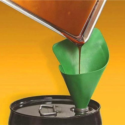 Flexible Oil Draining Funnel - Filter Extended for Discharging Oil from Cars, Trucks & Motorcycles