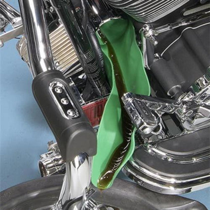 Flexible Oil Draining Funnel - Filter Extended for Discharging Oil from Cars, Trucks & Motorcycles