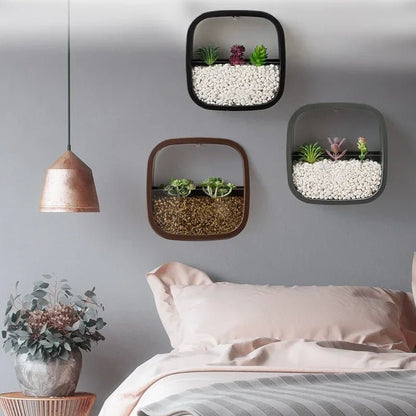 Geometric Transparent Wall Planters – Chic Hanging Planter for Succulents & Flowers, Perfect for Modern Home, Living Room, or Restaurant Décor